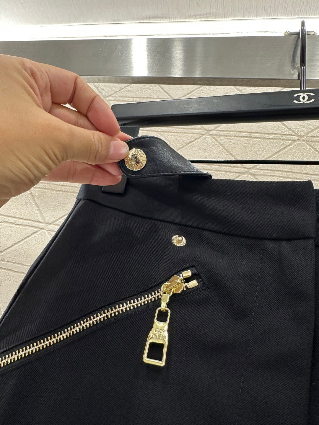 High-Elastic Leather Zipper Pants
