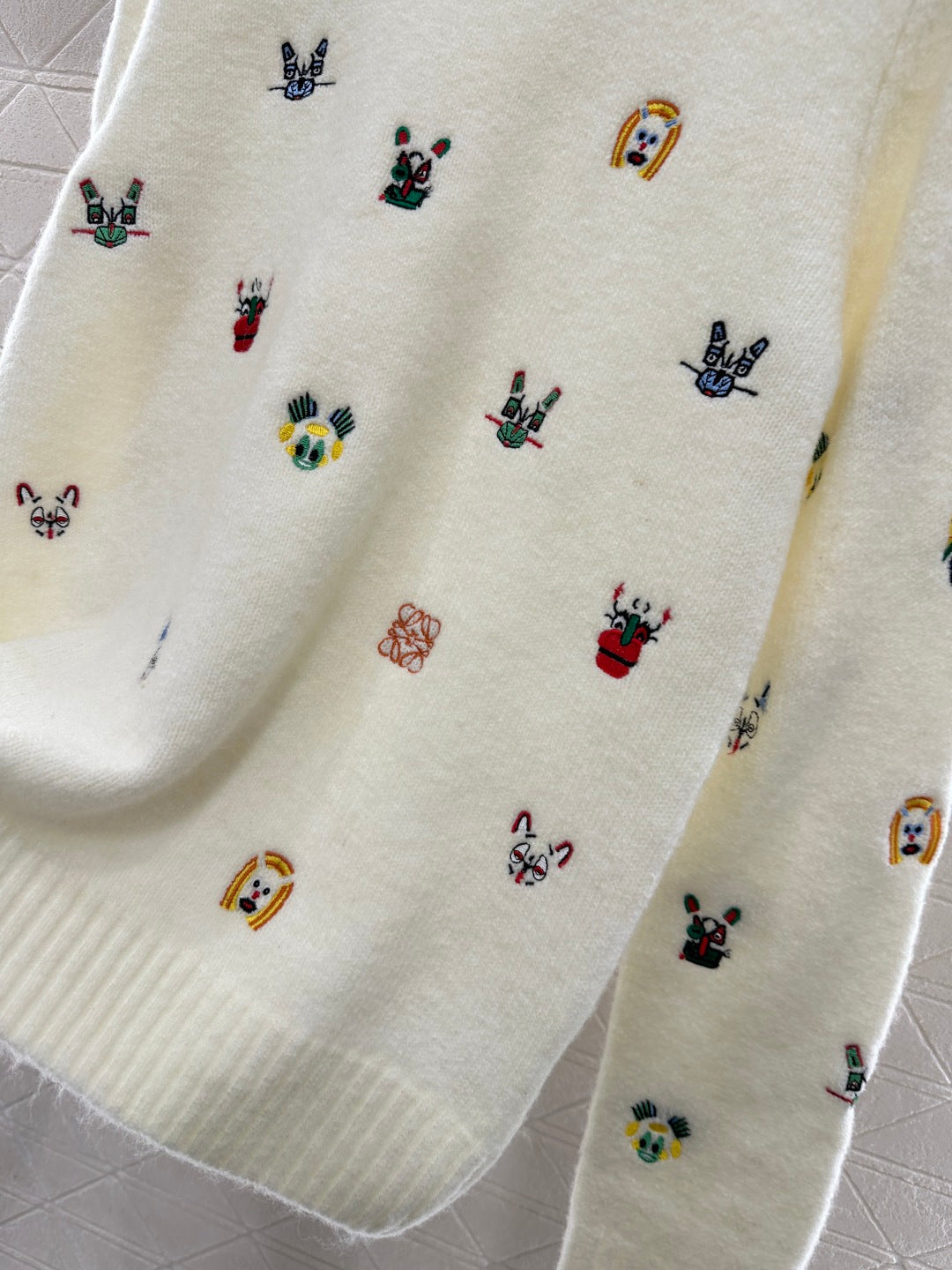 Embroidered Cartoon Knit Sweater