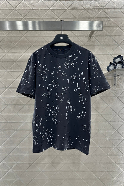 Rhinestone Print Logo T-Shirt