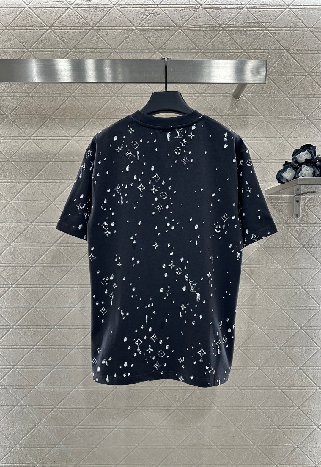 Rhinestone Print Logo T-Shirt