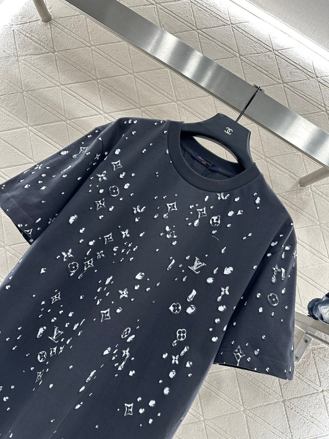 Rhinestone Print Logo T-Shirt