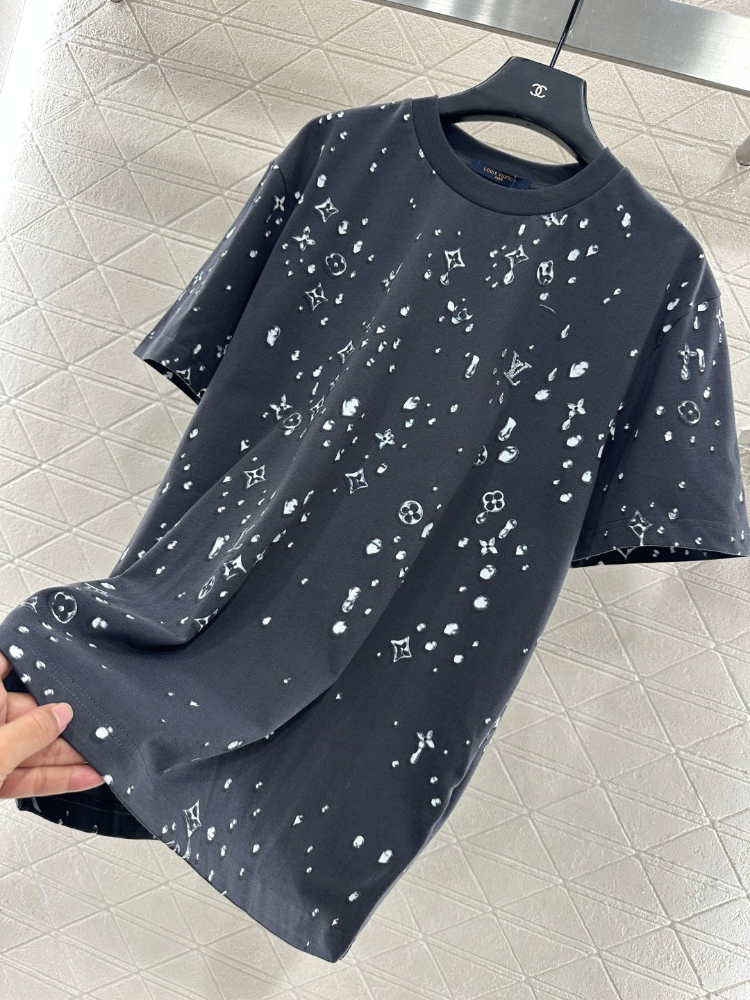 Rhinestone Print Logo T-Shirt