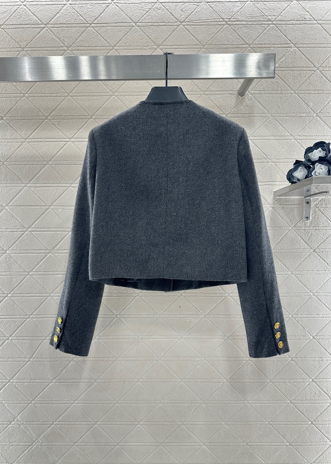 Crew neck blazer suit