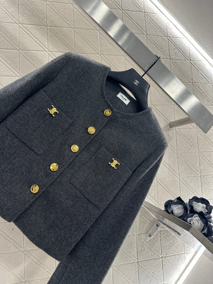 Crew neck blazer suit