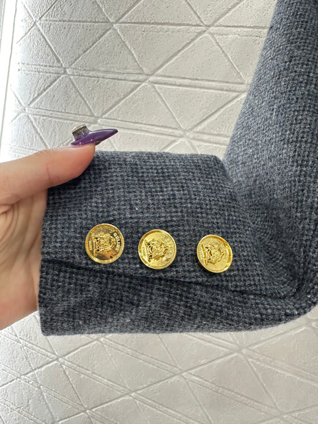 Crew neck blazer suit