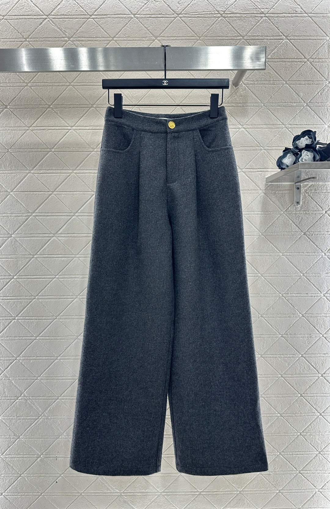 Crew neck blazer suit