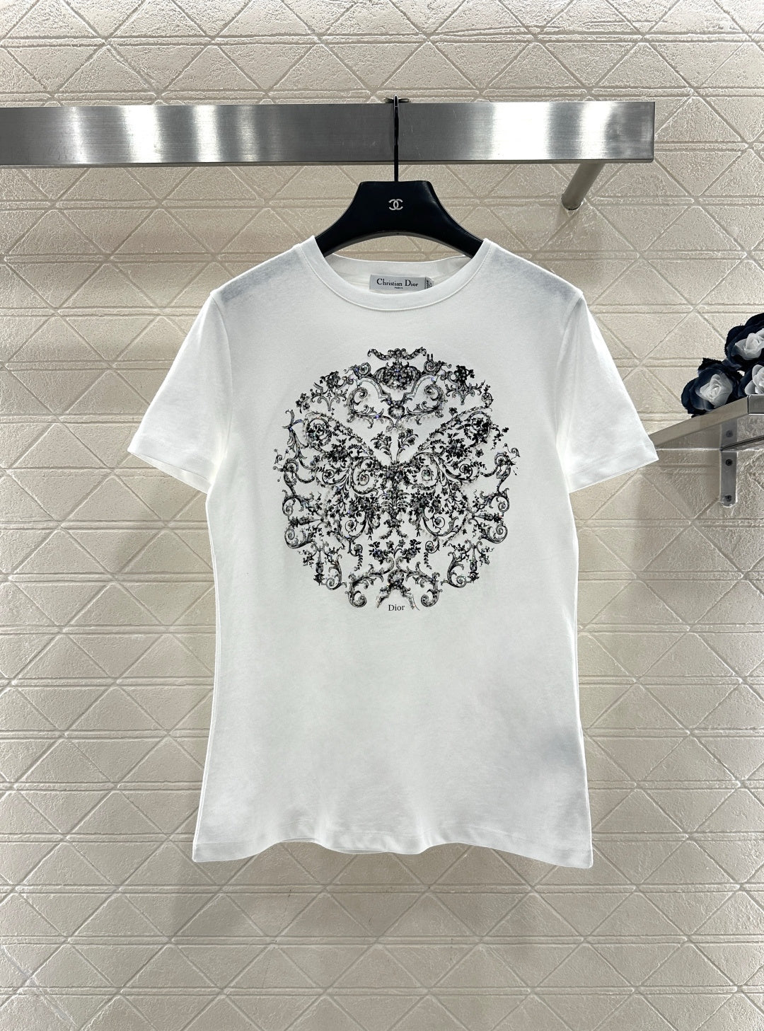 Beaded Print Logo T-Shirt