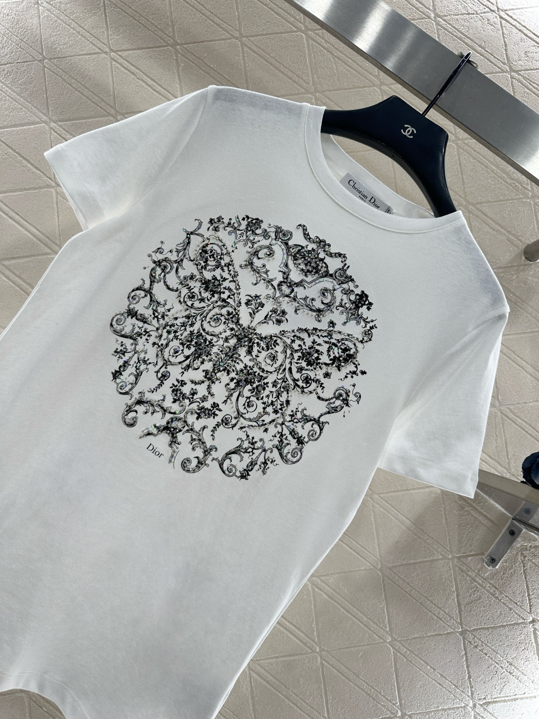 Beaded Print Logo T-Shirt