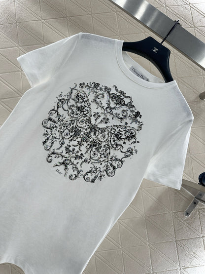 Beaded Print Logo T-Shirt