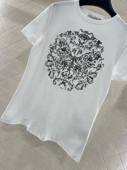 Beaded Print Logo T-Shirt