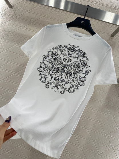 Beaded Print Logo T-Shirt