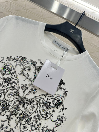 Beaded Print Logo T-Shirt