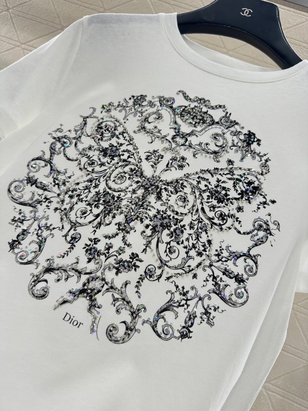 Beaded Print Logo T-Shirt