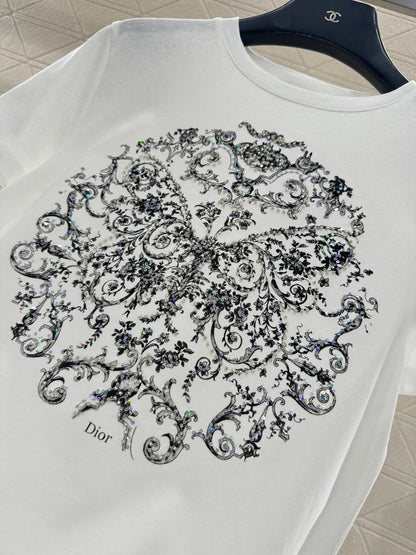 Beaded Print Logo T-Shirt