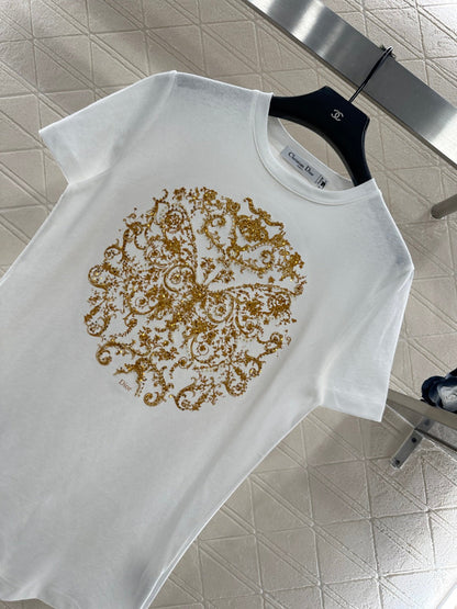 Beaded Print Logo T-Shirt