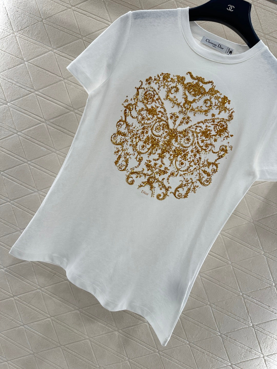 Beaded Print Logo T-Shirt