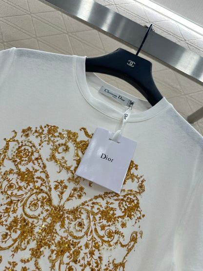 Beaded Print Logo T-Shirt