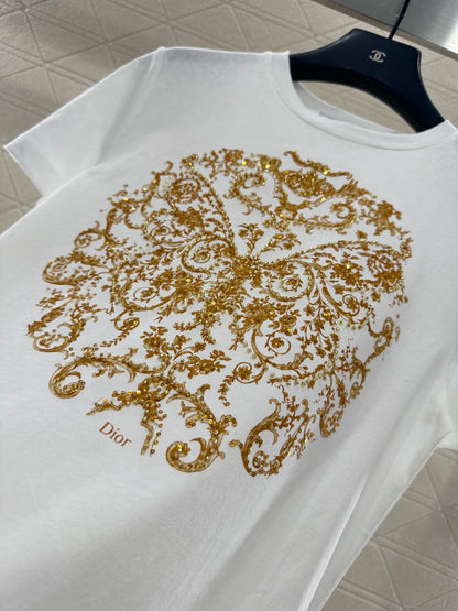 Beaded Print Logo T-Shirt