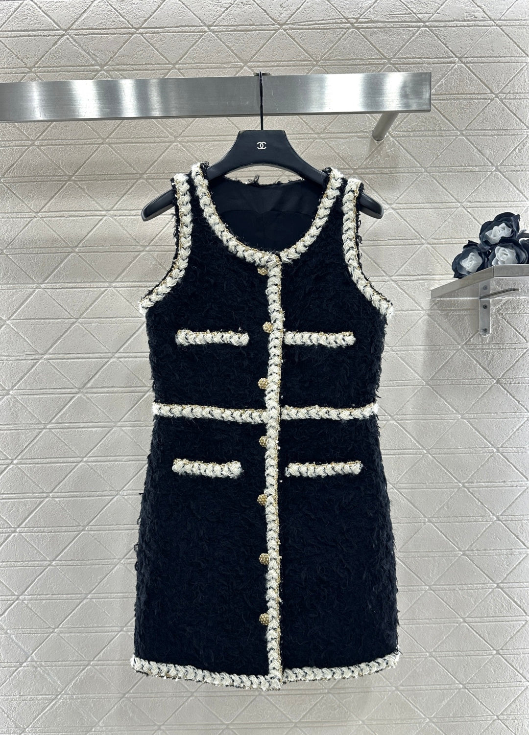 Eco-friendly lamb wool vest dress