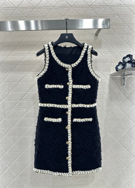 Eco-friendly lamb wool vest dress