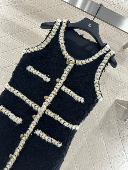 Eco-friendly lamb wool vest dress