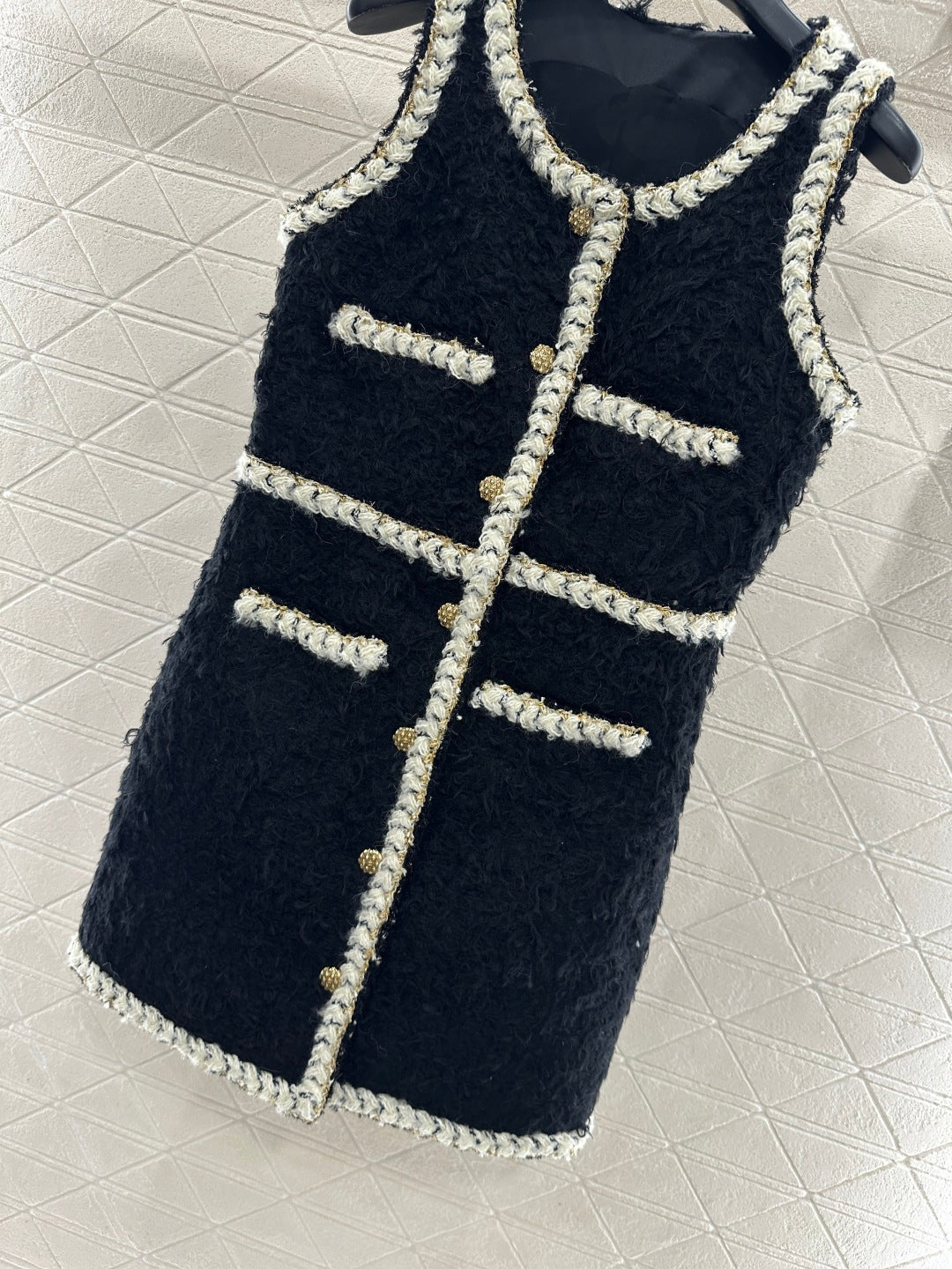 Eco-friendly lamb wool vest dress