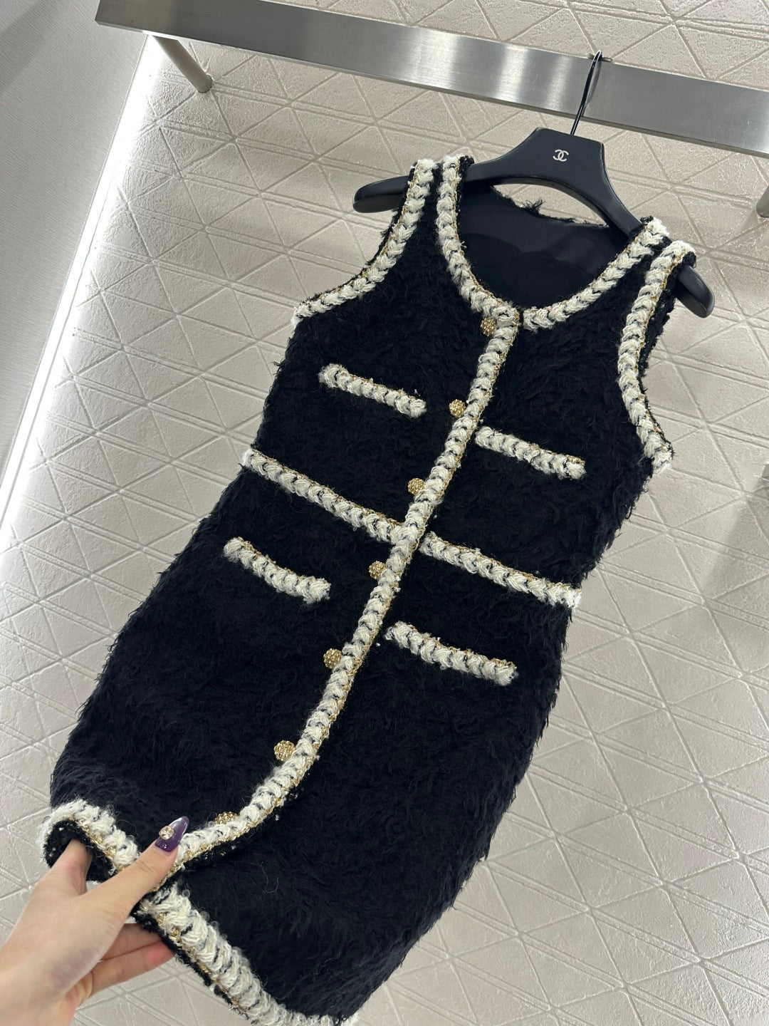 Eco-friendly lamb wool vest dress