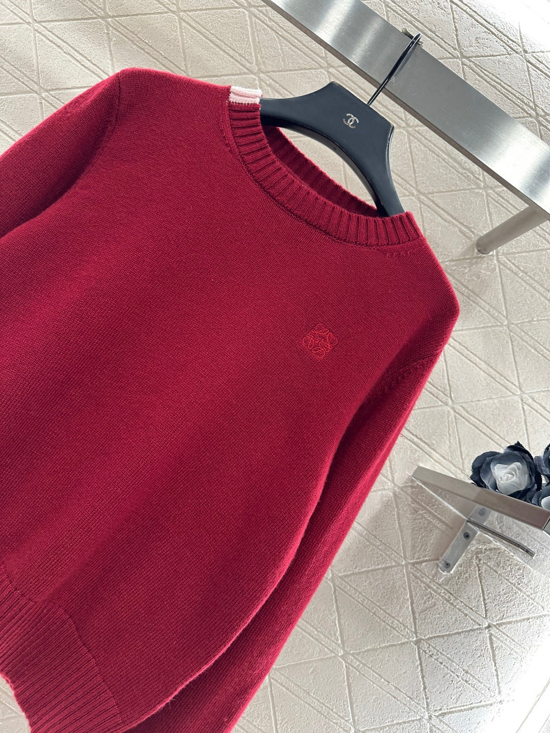 Embroidered Color-Blocked Sweater
