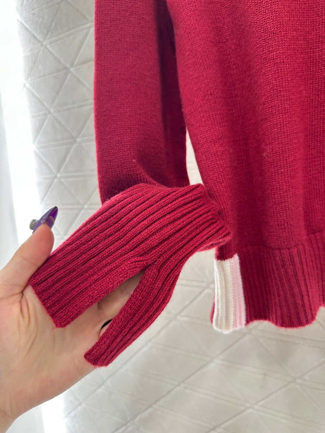 Embroidered Color-Blocked Sweater