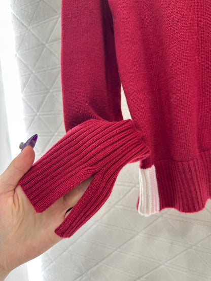 Embroidered Color-Blocked Sweater
