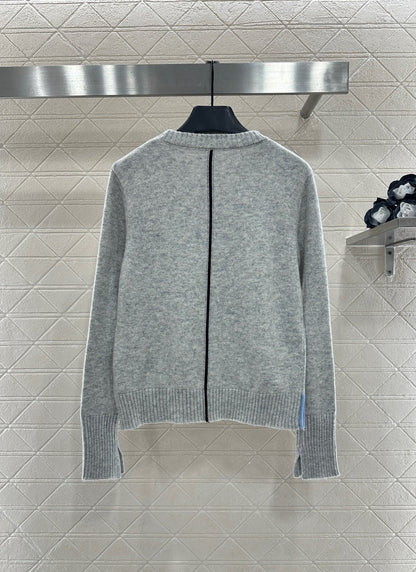 Embroidered Color-Blocked Sweater