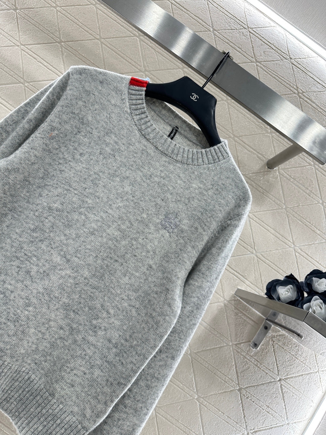 Embroidered Color-Blocked Sweater