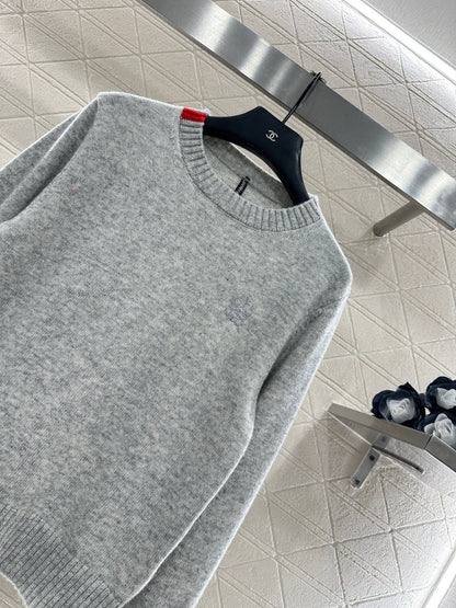 Embroidered Color-Blocked Sweater