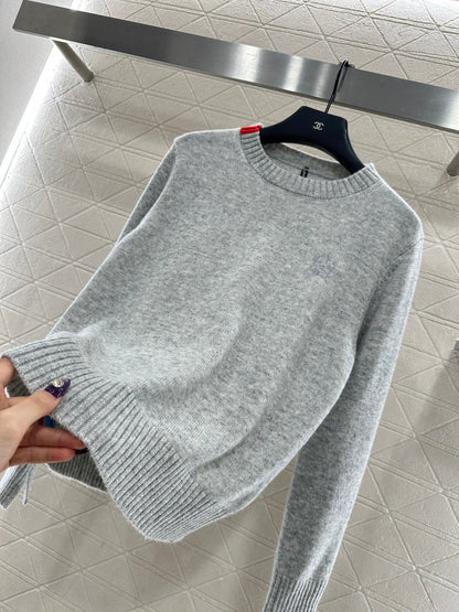 Embroidered Color-Blocked Sweater