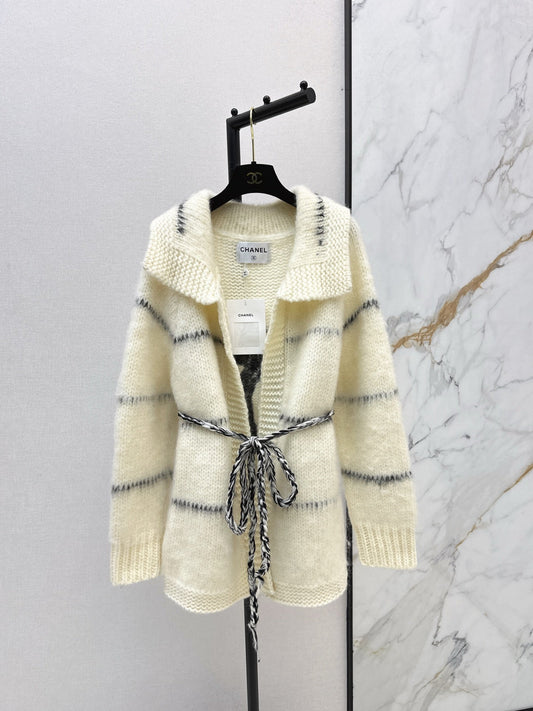 Mohair belted cardigan