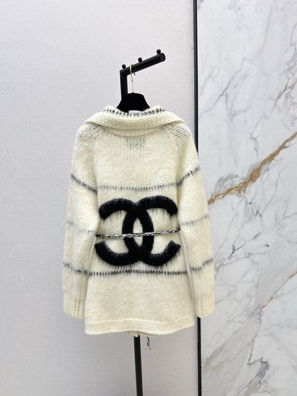 Mohair belted cardigan