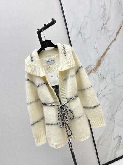 Mohair belted cardigan