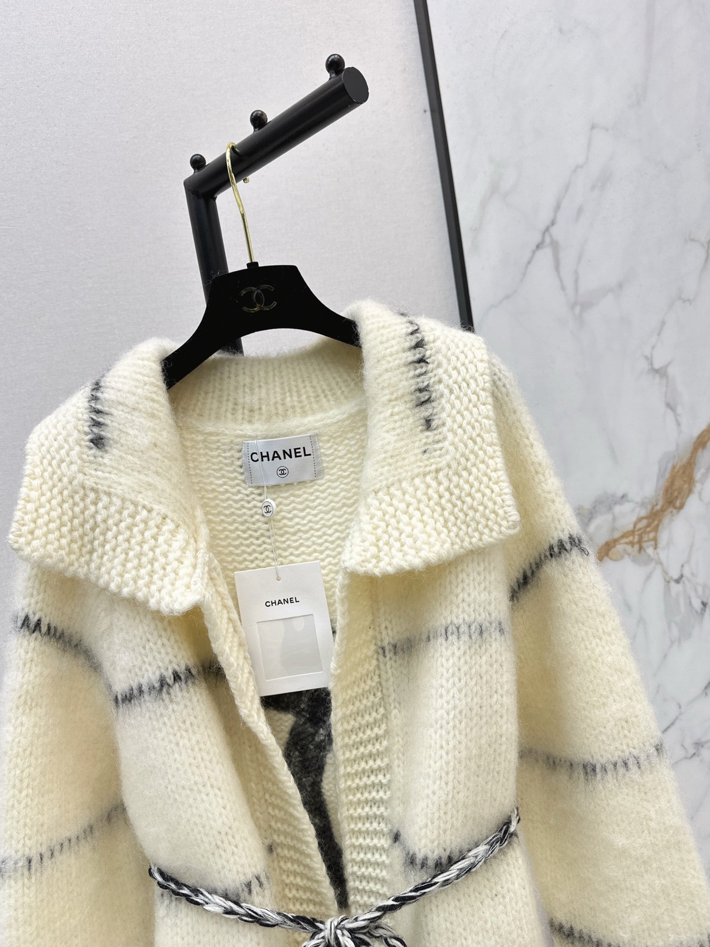 Mohair belted cardigan