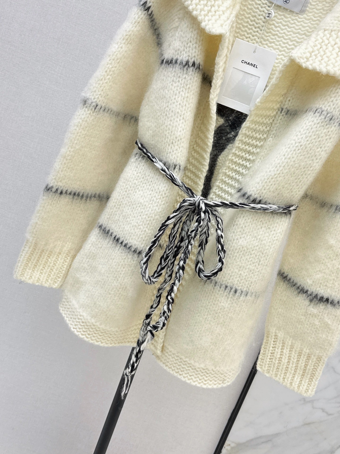 Mohair belted cardigan