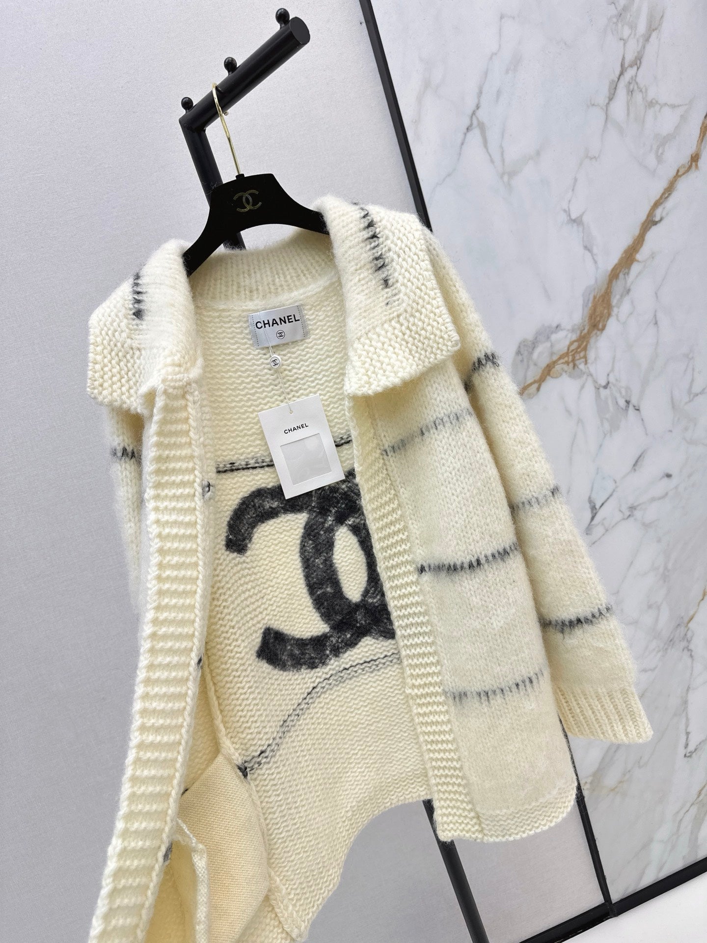 Mohair belted cardigan