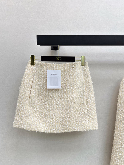 Short woven cardigan + pencil skirt