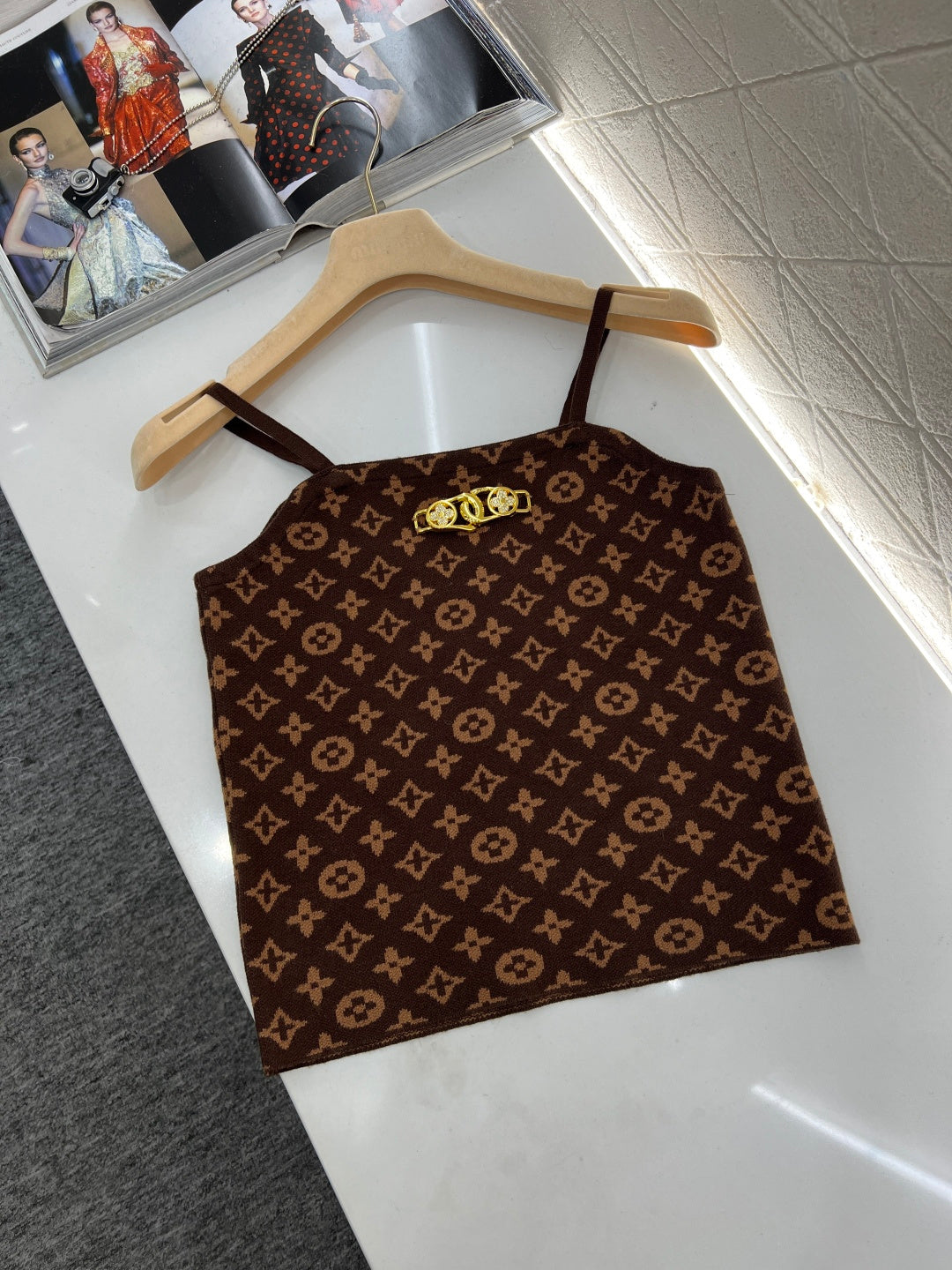 Jacquard Lock-on Knit Camisole