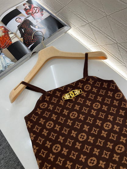 Jacquard Lock-on Knit Camisole