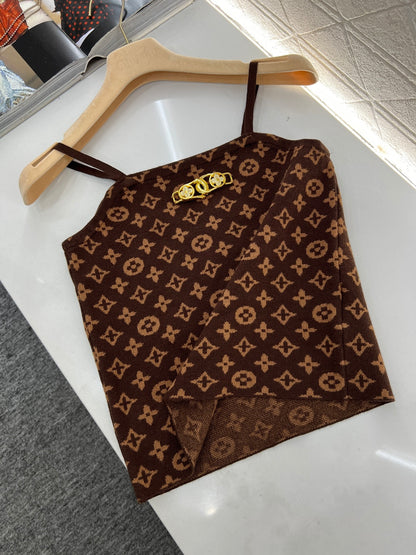 Jacquard Lock-on Knit Camisole