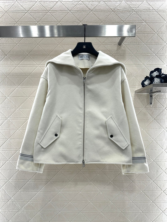 Shoulder Collar Embroidered Letter Jacket
