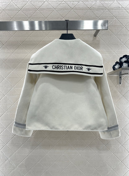 Shoulder Collar Embroidered Letter Jacket