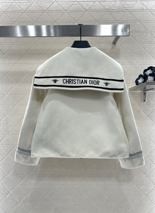Shoulder Collar Embroidered Letter Jacket
