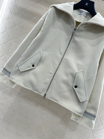 Shoulder Collar Embroidered Letter Jacket