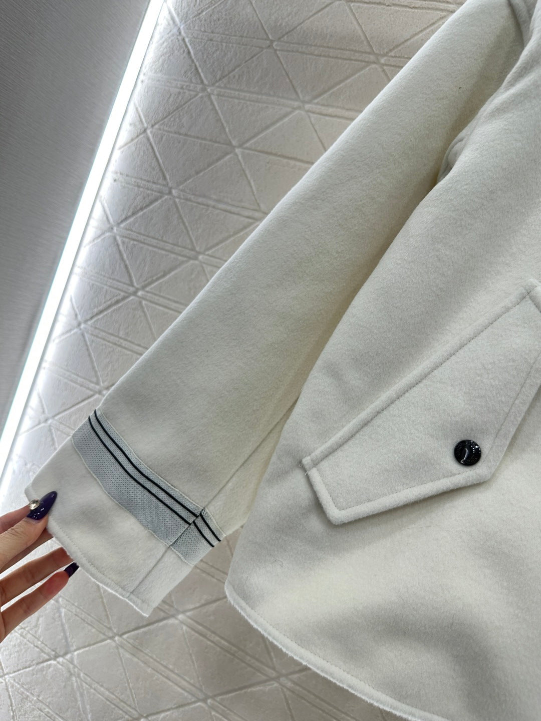 Shoulder Collar Embroidered Letter Jacket