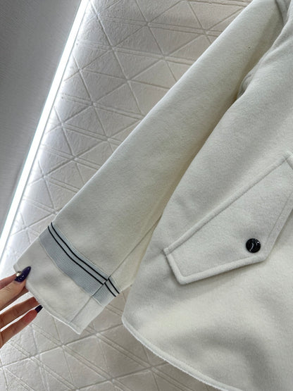 Shoulder Collar Embroidered Letter Jacket